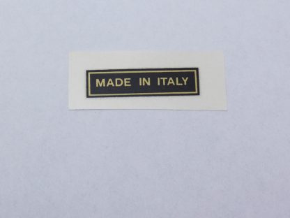 Made in Italy black gold top tank decal 41 x 11 mm