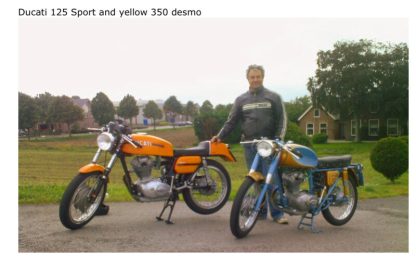 Ducati 125 Sport and yellow 350 desmo