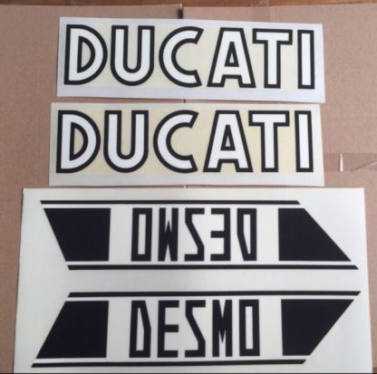 Desmo silver shotgun set decals